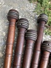 Antique Textile Mill Lot Of Wooden Loom Spindles