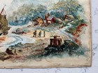 Antique Victorian Signed Maritime Seascape Watercolor Ship Painting Pos Pilgrims