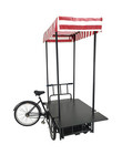 24 tire Black Tricyle Vending Cart For Ice-cream Flower Market Booth Collapsable