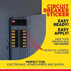 Circuit Breaker Labels 129pcs Adhesive Electric Panel Catalogue Labels Stickers