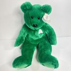 Vintage 1998 14  Ty Beanie Baby Buddy Erin The Green Irish Bear Shamrock St  Pat