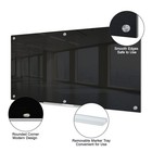 J j Worldwide Black Glass Whiteboard Magnetic Dry Erase Board 6  X 3   Large    