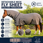 Horse Fly Sheet Detachable Neck Breathable Mesh Navy Star No Belly Wrap