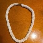 Vintage Genuine Puka Shell Necklace 16 Inch Length With 14-18mm Shells 54 Grams