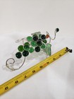 Vtg Stained Glass Grapes Wine Bottle Topper Collar W Leaves Suncatcher Bareware 