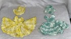 Vintage Crochet Doll Dresses And Hats Lot Of 2