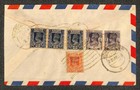 Burma 71 73   74 Stamps Rangoon To Konsah Kondamoor India Airmail Cover 1948