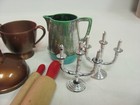Vintage Lot Metal Aluminum Child Kitchen Play Set Pots Pans Dishes Baking