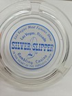 1950-60s Las Vegas Nevada  silver Slipper Gambling Casino  Round Glass Ashtray