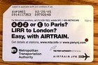 Nyc Metrocards  Set Of 8 Air Train Promo Cards Various Years  Near Mint