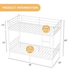 Bedroom Bed Metal-framed Twin Over Twin Bunk Bed For Kids Adult Children