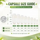 Size 00 Vegan Empty Capsules  100 Count Veggie Pill 00  Clear