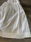 White Cotton  Full Bib  Ruffled Handmade Apron