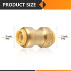Efield  2 To 100 Packs  1 Inch Push Fit Coupling   Clip Brass Fitting Lead Free
