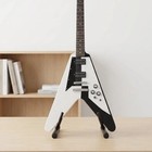 Electric Guitar White Black Fly V Solid Mahogany Body   Neck Rosewood Fretboard