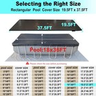 Sihaian 18x36ft Rectangular Pool Cover With Side Storage For Oval   Rectangle