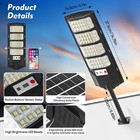 3 Pack 12000lm Solar Street Lights Outdoor With Motion Sensor  Remote Control