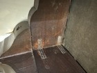 Vintage Chippendale Queen Anne Stool Bench Cherry Wood Needlepoint Floral