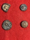 Dug Civil War Eagle Button Lot 3 Gs And 1 Eagle I -richmond  Va 