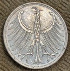 Germany 5 Mark 1961 F - Bu - Silver