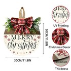 Festive Christmas Door Wreath Hanger - Holiday Sign Decor For Home Entrance