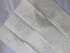 Vtg Transfer 7003 Roses Collar Sleeve Cuffs Scalloped Embroidery Pattern Unused