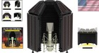 Portable Soundproof Mic Shield - Adjustable 5-panel Design For Clear Recordings
