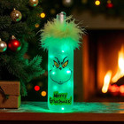 Merry Christmas Grinch Wine Bottle