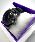 Movado Bold 3601062 Trend Impulse Black gold Dial Black Leather Strap Mens Watch
