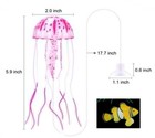 Purple Aquarium Artificial Glowing Jellyfish Fish Tank Ornament Aquarium Sili   