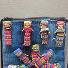 Guatemalan Worry Dolls Handmade Authentic Woven Crossbody Bag Purse Worry Doll 