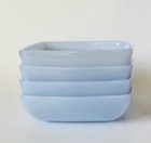       set 4  Azur-ite Fire-king Charm Delphite Soup Cereal Bowls 6    Sq  New Nos Vtg