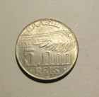Brazil 1938 5000 Reis Unc Silver Coin