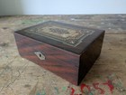 Vintage   Antique Wood Wooden Jewellery Box With Lift Out Tray Decorative Lid