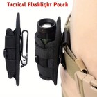 Tactical Flashlight Pouch Holster  Rotatable Flashlight Holder Belt Clip Case