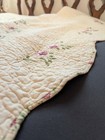 Shabby Chic Granny Embroidered Rose Quilt Vintage Farmhouse Queen Size Blanket