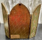 Vintage Italian Florentine Religious Wood Triptych foldingaltar la Madonna Della