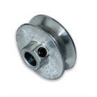 Chicago Die Casting Single V-grooved Die Cast Zinc Pulley 2 Dia  X 1 2 Bore In 