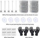 Body Piercing Kit 66pcs Professional Piercing Kit Includeds 50 12g 14g 16g