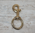 3 1 2  Solid Brass Snap clasp With 1  Round Swivel Eye  Lead Rope  Reins 2 Pack
