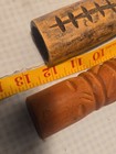 Vintage Hand Carved Wood Spear Tips Pair Tribal Folk Art Decor 12-13 