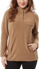 32 Degrees Heat Women s Snap Arctic Fleece Pullover Sweatshirt  Beige Size 2x