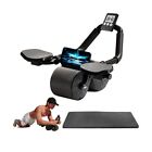 Automatic Rebound Abdominal Roller Wheel With Elbow Support Trainer only Black 