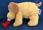 Ty Pluffies Goodies The Brown Dog With Stocking Retired 2004 Christmas Holidays