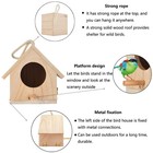 Pack Of 2 Wooden Bird House Hanging Birdhouse For Outside Nests Box Garden