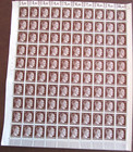 Deutsches 3rd Reich German Hitler 3 Full Sheets Stamps Hitler Head 10pf