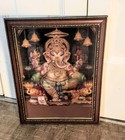 Lord Ganesh Guardian Of Prosperity And Success 3d Halogram Poster Wood Frame