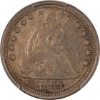 1883 Seated Liberty Quarter - Pcgs Genuine Slide Marks-vf Detail  Rare Date 