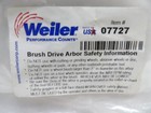 Weiler Brush Drive Arbor  07727 - Made In The Usa