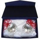 50mm Clear Suncatcher Crystal Ball Prisms Feng Shui X 2pcs With Gift Box